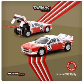 Lancia  - 037 Rally red/white - 1:64 - Tarmac - T64P-TL002-85RVH03 - TC-T64PTL002-85RVH03 | The Diecast Company