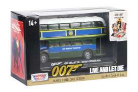 Leyland  - Double Decker Bus blue/green - Motor Max - 79846 - mmax79846 | The Diecast Company
