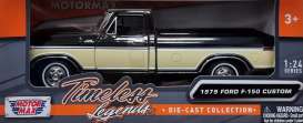 Ford  - F-150 pick-up custom 1979 black/creme - 1:24 - Motor Max - 79346 - mmax79346bk | The Diecast Company
