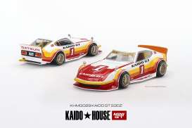 Datsun  - Fairlady Z Kaido GT V1 white/red/orange - 1:64 - Mini GT - KHMG029 - MGTKHMG029 | The Diecast Company