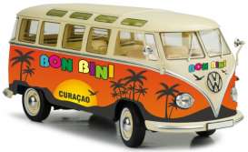 Volkswagen  - T1 Samba bus 1962 orange/white - 1:43 - Cararama - 60351 - cara60351 | The Diecast Company