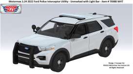 Ford  - Explorer XLT 2022 white - 1:24 - Motor Max - 76988 - mmax76988w | The Diecast Company