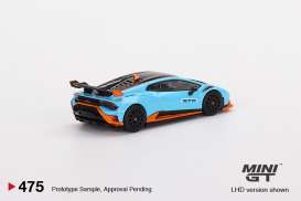 Lamborghini  - Huracan STO blue/black/orange - 1:64 - Mini GT - MGT00475-R - MGT00475rhd | The Diecast Company