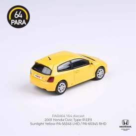 Honda  - Civic Type R EP3 2001 yellow - 1:64 - Para64 - 55345 - pa55345lhd | The Diecast Company