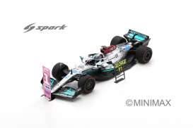 Mercedes Benz  - W13E 2022 silver/turquoise - 1:18 - Spark - 18S777 - spa18S777 | The Diecast Company