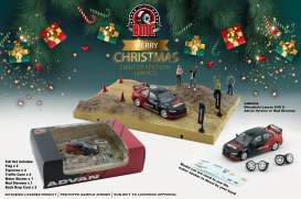 diorama Mitsubishi - Lancer & Mud Rally Diorama  2022 brown - 1:64 - BM Creations - 64B0248 - BM64B0248 | The Diecast Company