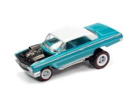 Chevrolet  - Impala Coupe Zinger 1962 metallic teal - 1:64 - Johnny Lightning - SP207A - JLSP207A | The Diecast Company