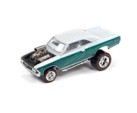 Chevrolet  - Chevelle Zinger 1966 pearl white/sea green - 1:64 - Johnny Lightning - SP208B - JLSP208B | The Diecast Company