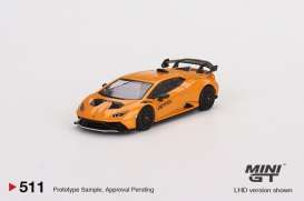 Lamborghini  - Huracan orange - 1:64 - Mini GT - 00511-L - MGT00511lhd | The Diecast Company