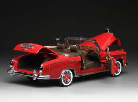 Mercedes Benz  - 220SE Cabrio 1960 red/dark red - 1:18 - SunStar - 3594 - sun3594 | The Diecast Company