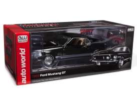 Ford  - Mustang GT 2+2 1969 black - 1:18 - Auto World - AMM1292 - AMM1292 | The Diecast Company