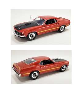 Ford  - Mustang 428 Cobra Jet 1969 indian fire red - 1:18 - Acme Diecast - 1801868 - acme1801868 | The Diecast Company
