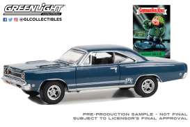 Plymouth  - Hemi GTX 1968 blue - 1:64 - GreenLight - 54090A - gl54090A | The Diecast Company