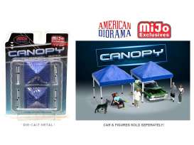 Accessoires diorama - Canopy set of 2 2023 blue - 1:64 - American Diorama - 76517 - AD76517 | The Diecast Company