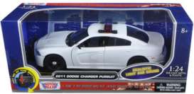 Dodge  - Charger Pursuit 2011 white - 1:24 - Motor Max - 79532 - mmax79532 | The Diecast Company