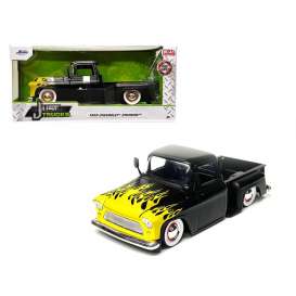 Chevrolet  - Stepside 1955 black/flames - 1:24 - Jada Toys - 34294 - jada34294 | The Diecast Company