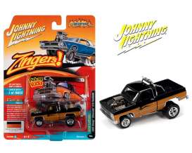 Chevrolet  - Silverado Zinger 1985 black/brown - 1:64 - Johnny Lightning - SP228B - JLSP228B | The Diecast Company