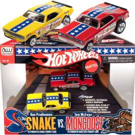 Snake & Mongose  - Slot Car set of 2 Red & Yellow - Auto World - SC2PK001 - awSC2PK001 | The Diecast Company