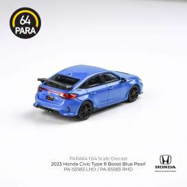 Honda  - Civic Type R 2023 boost blue pearl - 1:64 - Para64 - 55583 - pa55583lhd | The Diecast Company