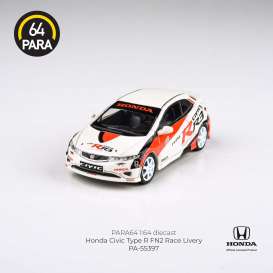 Honda  - Civic Type R FN2 2007 white/red - 1:64 - Para64 - 55397 - pa55397lhd | The Diecast Company