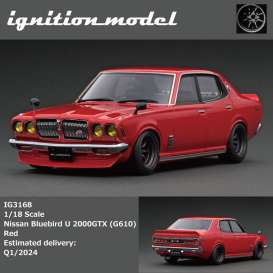 Nissan  - Bluebird red - 1:18 - Ignition - IG3168 - IG3168 | The Diecast Company