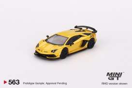 Lamborghini  - Aventador yellow - 1:64 - Mini GT - 00563-R - MGT00563rhd | The Diecast Company