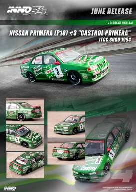 Nissan  - Primera 1994 green - 1:64 - Inno Models - in64-P10-CA3 - in64P10CA3 | The Diecast Company