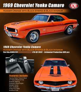 Chevrolet  - Yenko Camaro 1969 orange - 1:18 - Acme Diecast - 1805728 - acme1805728 | The Diecast Company