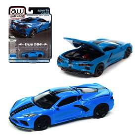 Chevrolet  - Corvette 2020 rapid blue - 1:64 - Auto World - SP124B - AWSP124B | The Diecast Company