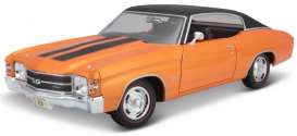 Chevrolet  - Chevelle SS454 sport coupe 1971 orange - 1:18 - Maisto - 31890o - mai31890O | The Diecast Company