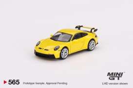 Porsche  - 911 (992) GT3 yellow - 1:64 - Mini GT - 00565-L - MGT00565lhd | The Diecast Company