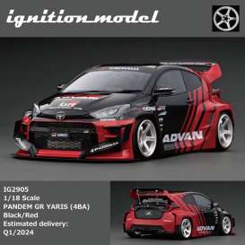 Toyota  - Yaris black/red - 1:18 - Ignition - IG2905 - IG2905 | The Diecast Company