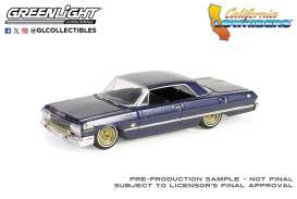 Chevrolet  - Impala 1963 blue - 1:64 - GreenLight - 63050C - gl63060C | The Diecast Company
