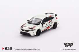 Honda  - Civic white/red/black - 1:64 - Mini GT - 00626-L - MGT00626lhd | The Diecast Company