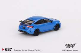 Honda  - Civic blue pearl - 1:64 - Mini GT - 00637-R - MGT00637Rhd | The Diecast Company