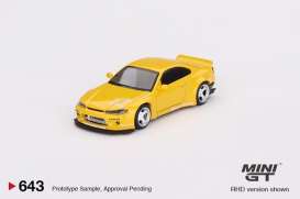 Nissan  - Silvia (S15) yellow - 1:64 - Mini GT - 00643-R - MGT00643Rhd | The Diecast Company