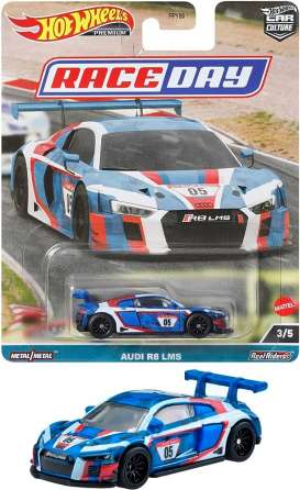 Audi  - R8 LMS blue/white/red - 1:64 - Hotwheels - HKC61 - hwmvHKC61 | The Diecast Company