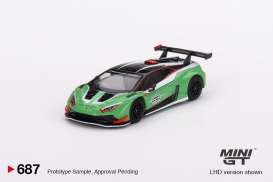 Lamborghini  - Huracan GT3 Evo2 2023 green - 1:64 - Mini GT - 00687-L - MGT00687Lhd | The Diecast Company