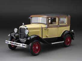 Ford  - Model A Tudor  1931 bronson yellow/brown - 1:18 - SunStar - 6191 - sun6191 | The Diecast Company