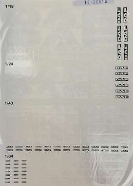 Accessoires Daf - DAFLogo decals  - Cartrix - 20010 - CT20010 | The Diecast Company