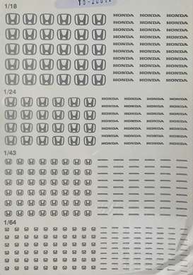 Accessoires Honda - Honda Logo decals  - Cartrix - 20011 - CT20011 | The Diecast Company