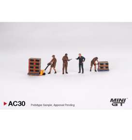 Figures diorama - UPS Figurine set 2023 various - 1:64 - Mini GT - AC30 - MGTAC30 | The Diecast Company