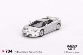 Bugatti  - EB110 GT 1995 grey-silver - 1:64 - Mini GT - 00704-R - MGT00704rhd | The Diecast Company