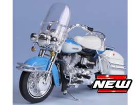 Harley Davidson  - FLH 1966 blue/white - 1:18 - Maisto - 39360-23104 - mai23104 | The Diecast Company