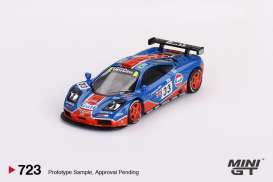 McLaren  - F1 GTR #33 1996 blue/orange - 1:64 - Mini GT - 00723-L - MGT00723Lhd | The Diecast Company