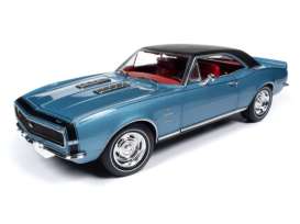 Chevrolet  - Camaro Coupe 1967 blue - 1:18 - Auto World - AMM1329 - AMM1329 | The Diecast Company