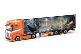 Mercedes Benz  - Actros orange/black - 1:87 - Herpa Trucks - H317450 - herpa317450 | The Diecast Company