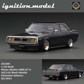 Nissan  - Skyline 2000 GT-X black - 1:18 - Ignition - IG3269 - IG3269 | The Diecast Company