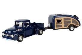 Ford  - F-100 1956 dark blue - 1:24 - Motor Max - 73235-76083 - mmax73235-76083 | The Diecast Company