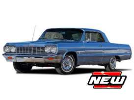 Chevrolet  - Impala 1964 blue metallic - 1:24 - Maisto - 32908B - mai32908B | The Diecast Company